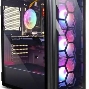 STGsivir Gaming PC White,Gaming Computer Desktop Tower,GeForce RTX 3050 6GB,Core i7 8th up to 4.1 Ghz,32G DDR4,1T SSD,WIFI 6,BT 5.0,RGB Fan x3,Windows11 PRO